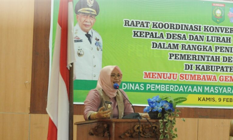 Wabup Dewi Noviany Buka Rakor Konvergensi Stunting 2023 bersama Kepala Desa dan Lurah